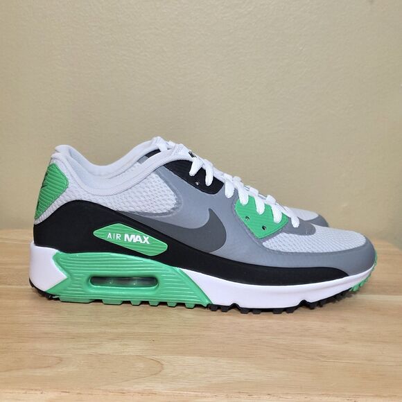 Nike Air Max 90 Golf Shoes White Green Waterproof Spikeless CU9978-003 Men\'s 9 main image 4